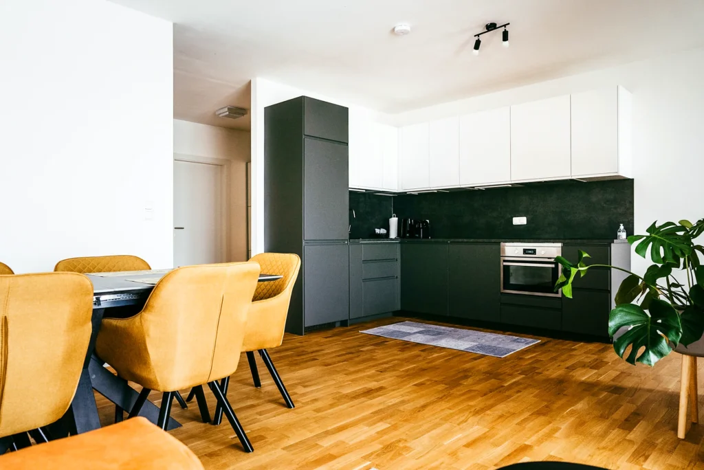 Family Suite in Mörbisch am See: Wohnküche mit Essbereich
