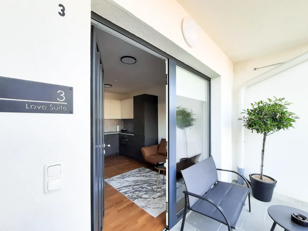 Love Suite in Mörbisch am See: Eingang mit Blick in die Suite