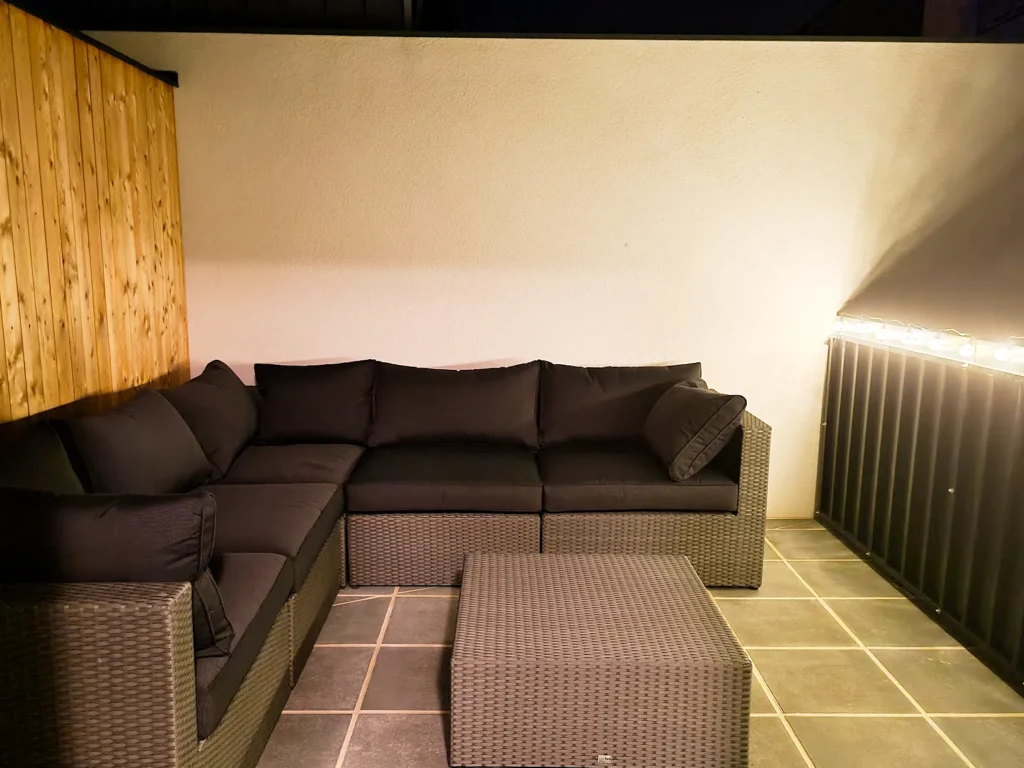 Relax Suite in Mörbisch am See: Lounge-Terrasse am Abend