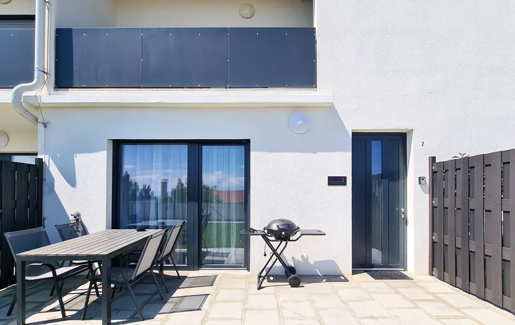 Family Suite in Mörbisch am See: Terrasse mit Grill
